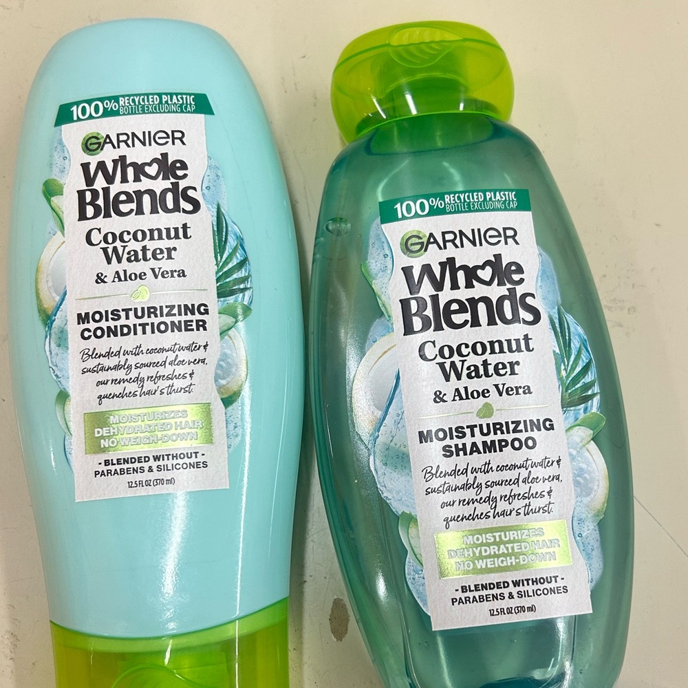 Garnier fruitis and whole blend shampoo and conditioner